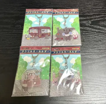 대역전재판 메이지 마을 콜라보 아크릴 키링 4개