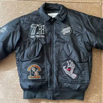 SANTA CRUZ 자수 MA-1 자켓 블랙