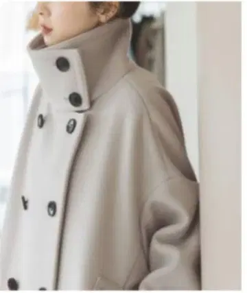 NOBLE 스탠드 카라 오버코트