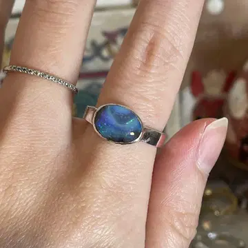 핸드메이드 실버 925 실버 반지 볼더 오팔