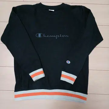 챔피온 리브 라인 크루넥 맨투맨 블랙 리버스 위브 S