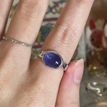 핸드메이드 실버 925 실버 반지 탄자나이트