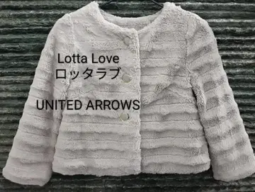 유나이티드 애로우즈 Lotta Love 그레이 퍼 노카라 자켓