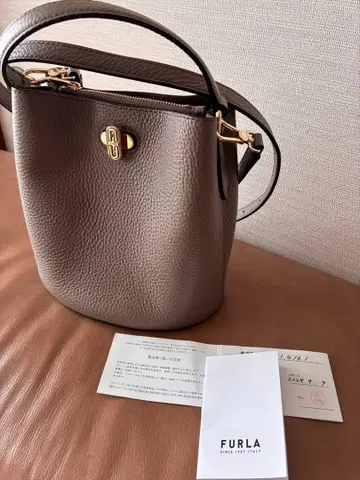 FURLA 그레이 가죽 숄더백