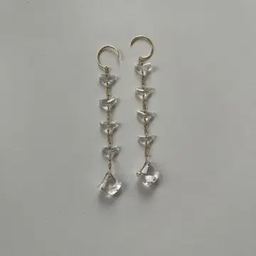 아가트 쿼츠 롱 귀걸이