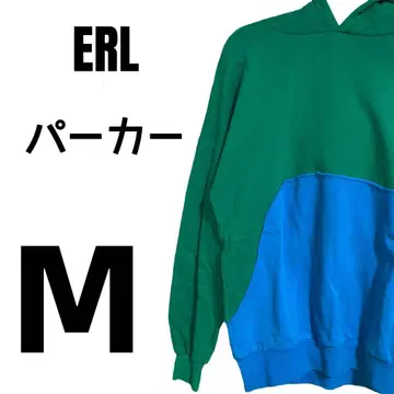 ERL 후드티 M 그린과 파랑