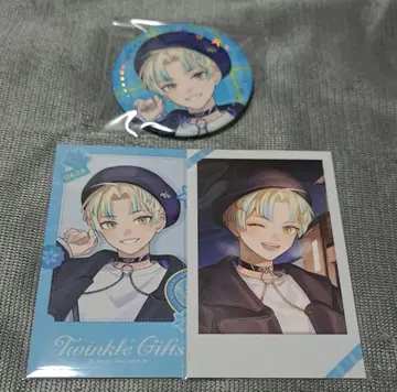 Twinkle Gifts 니지산지 히바치 마나 금박 캔뱃지 폴라로이드