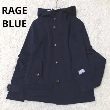 레이지블루 얇은 소재 싱글 피코트 겉옷 아우터 후드 네이비 가을 겨울