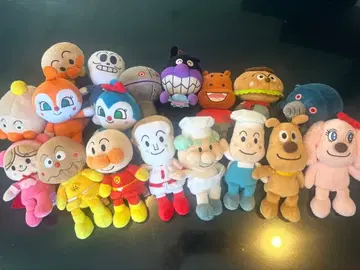 호빵맨 캐릭터 봉제 인형 세트