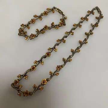 수입 목걸이, 팔찌 세트 꽃 스톤 빈티지