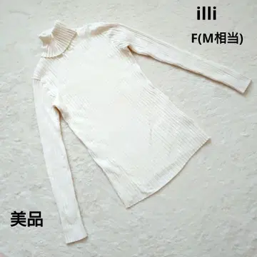 새상품급 illi 이리 화이트 긴팔 터틀 리브 니트 F(M 상당)