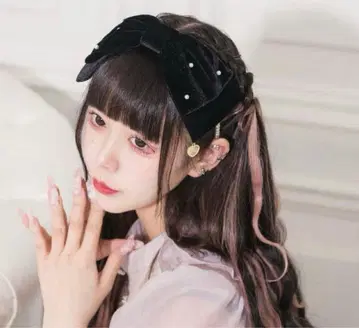 pium 벨로아 리본 머리띠