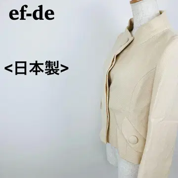 [ 새상품급 ] 에프데 ef-de 아이보리 노카라 숏 자켓