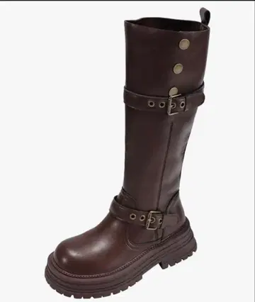 롱 부츠 여성용 블랙 통굽 5.5CM 걷기 편한 피로하지 않은 가을/겨울