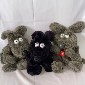 미에코 우에사코 골프 헤드커버 강아지 봉제 인형 3종 세트