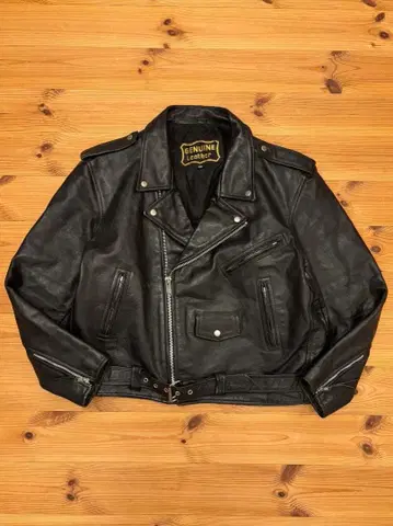 Gunuine Leather Double Motorcycle Jacket