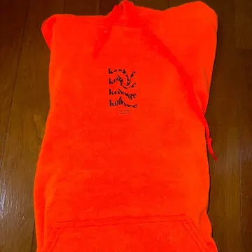 kobore 형광 후드티 오렌지 L 사이즈