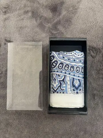 넥타이 남성용 블루 메달리온 패턴