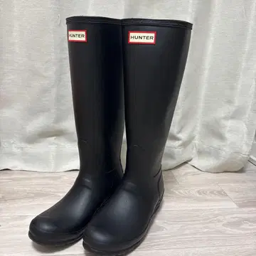 HUNTER 블랙 장화 UK 4 / EU 37 / US 6