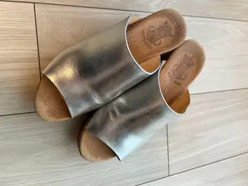 BONTRE 실버 가죽 샌들 36