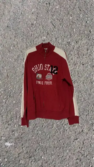 BLUE 84 빨간색 풀 지퍼 자켓 L 사이즈