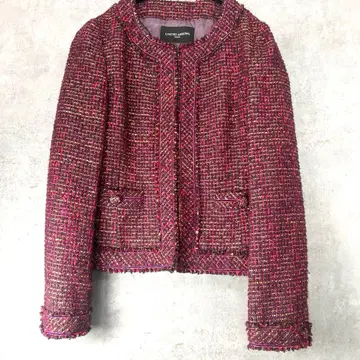 새상품급 유나이티드 애로우즈 노카라 자켓 믹스 트위드 엄마 여성 수트