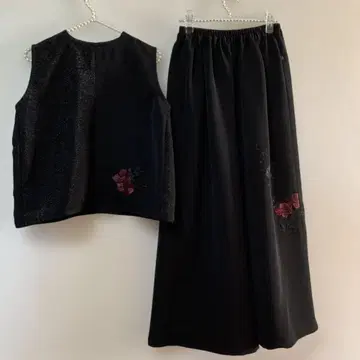 기모노 리메이크 셋업 에바하오리에서 상의 & 와이드 팬츠