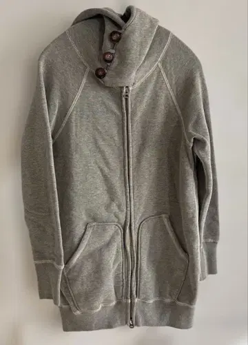 젬블 올드 애슬레틱 롱 후드티 그레이 새상품급