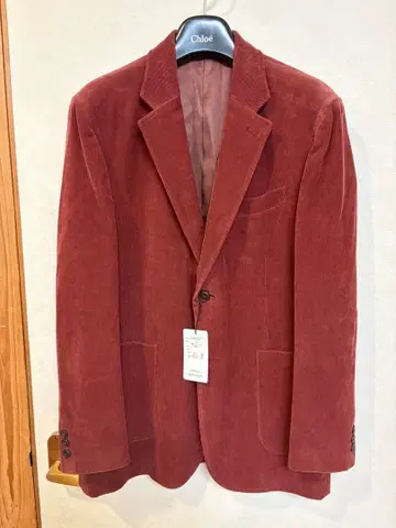 아라미스 빨간색 코듀로이 자켓