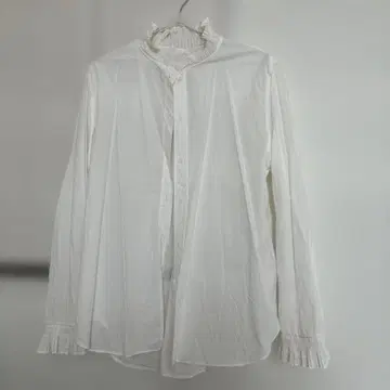 ZARA 화이트 프릴 셔츠 L 사이즈 포멀