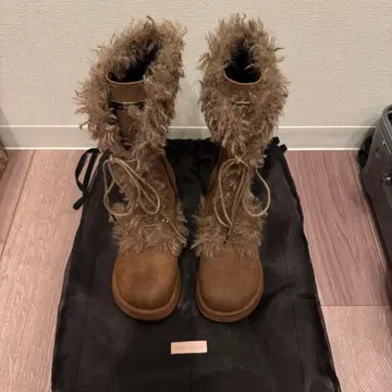 loulouseoul 루루서울 Puffy Fur Boots Brown
