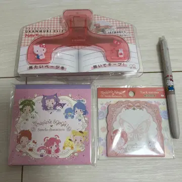 우칸무리 클립 헬로키티 메모장 볼펜 세트