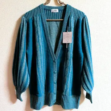 미사용 택 포함 momrosa 니트 가디건 그린 컬러 일본제 L 사이즈