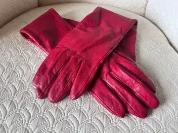 가죽 빨간색 롱그로브