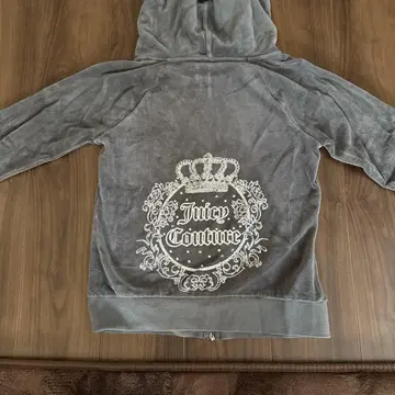 JUICY COUTURE 그레이 벨로아 후드티 M 사이즈