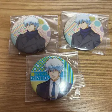 은혼 돌진 스토어 캔뱃지 사카타 긴토키 3개 세트