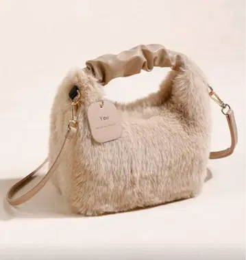 남은 1점 ZARA 장르 해외 브랜드 퍼 숄더백 베이지 경량