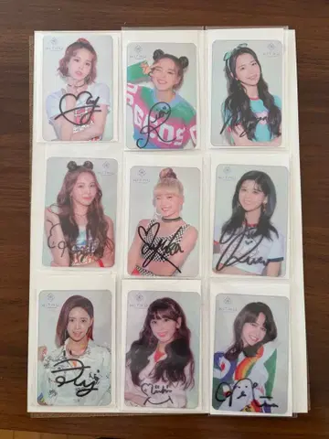 NiziU 친필 사인 트레이딩 카드 9장 컴플리트