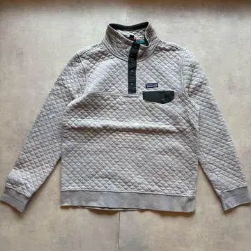 Patagonia 오가닉 코튼 퀼트 스냅 T 풀오버 M 그레이
