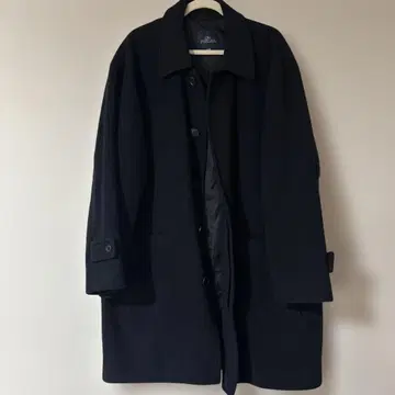 온 프라이데이 ON FRIDAY 4L 네이비 캐시미어 울 코트 빅 사이즈