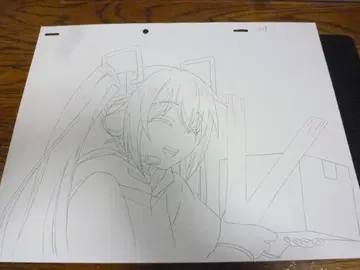 애니메이션 사신 짱 드롭킥 생원고 하츠네 미쿠 애니메이션 셀화