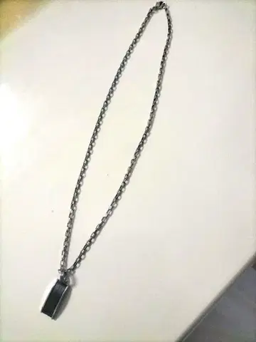 스테인리스 체인 블랙 플레이트형 목걸이