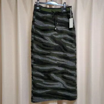 ayane 미사용 새상품 카모플라주 패턴 롱 스커트 40