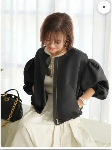 택 포함 새상품 이데알루체 벌룬 블루종 블랙