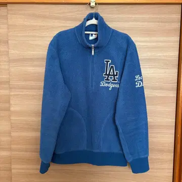 UNIQLO 유니클로 x MLB 콜라보 다저스 하프 지퍼 플리스 블루