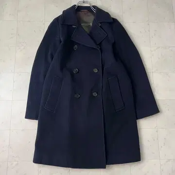 매킨토시 울 캐시미어 더블 체스터 롱 코트 네이비 36