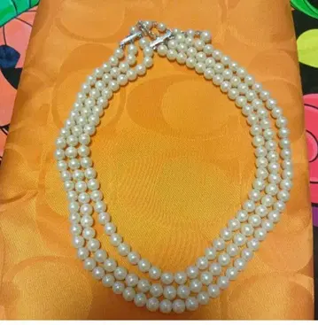 3연 펄 목걸이 JAPAN 빈티지
