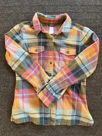 patagonia 체크 무늬 긴팔 셔츠 우먼 6 오가닉 코튼