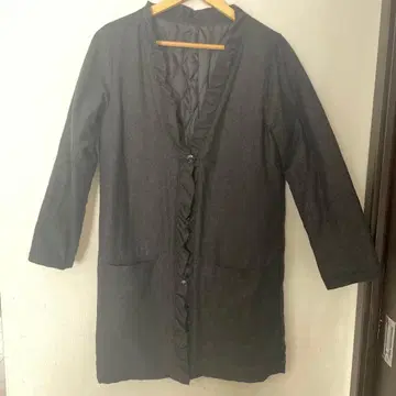 KBF 노카라 자켓 울 100% 다크 그레이