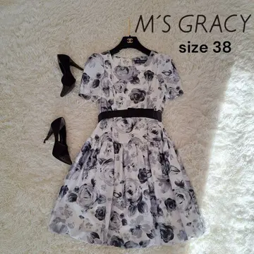 우아한 엠즈 그레이시 원피스 벨트 미 실루엣 블랙 화이트 그레이 38